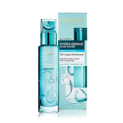 L'Oreal Paris Hydra Genius Aloe Water & Hyaluronic Acid 72H Liquid Moisturizer, Normal To Dry Skin