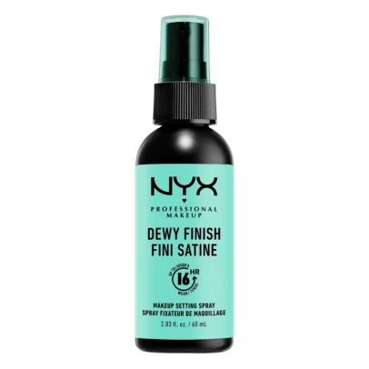 nyx dewy finish fini satine setting spray review